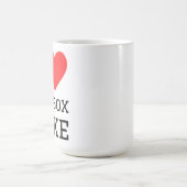 Ich liebe Eisboxkuchen Kaffeetasse (Mittel)