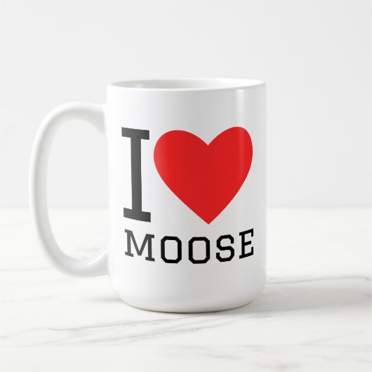 Ich liebe Elche Kaffeetasse (Links)