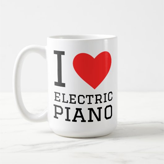 Ich liebe elektrisches Klavier Kaffeetasse (Links)