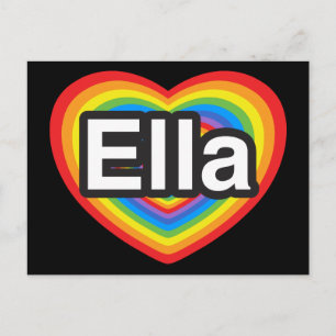 Ich Liebe Ella. Ich Liebe dir Ella. Herz Postkarte