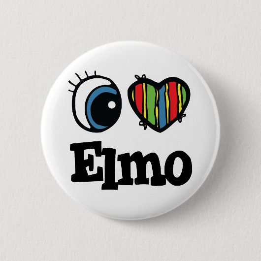Ich liebe Elmo Button (Vorderseite)