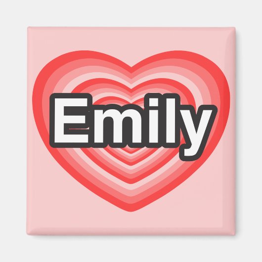 Ich Liebe Emily. Ich Liebe dir Emily. Herz Magnet (Vorne)