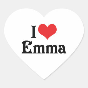 Ich liebe Emma Herz-Aufkleber