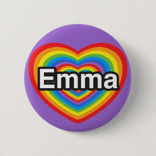 Ich Liebe Emma. Ich Liebe dir Emma. Herz Button