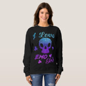 Ich liebe Emo-Jungs Ich liebe Emo-Mädchen Emo-Go Sweatshirt (Vorne ganz)
