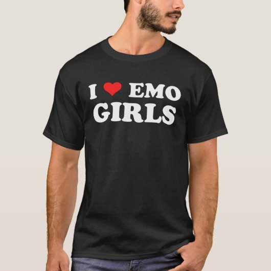 Ich liebe Emo-Mädchen Goth Szene Kid Emo Mode Alt T-Shirt (Vorderseite)