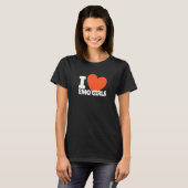 Ich liebe Emo-Mädchen Herz Egirl T-Shirt (Vorne ganz)