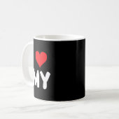 Ich liebe Emy - Herz - Name  Kaffeetasse (Vorderseite Links)