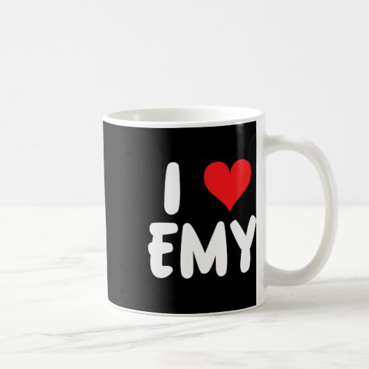 Ich liebe Emy - Herz - Name  Kaffeetasse (Rechts)