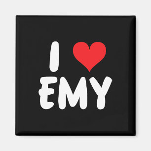 Ich liebe Emy - Herz - Name Magnet