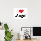 Ich liebe Engel Poster (Heimbüro)