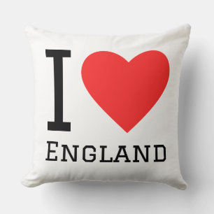 Ich liebe England Quadrat-Aufkleber Kissen