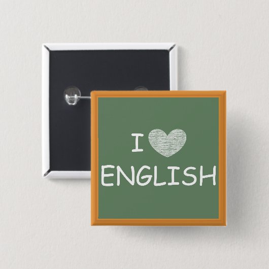 Ich Liebe Englisch Button (Vorne & Hinten)