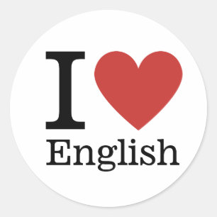 Ich ❤️ Liebe Englisch STICKER