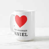 Ich liebe English Springer Spaniel  Kaffeetasse (Vorderseite Links)