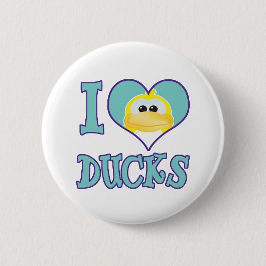 Ich liebe Enten Button (Vorderseite)