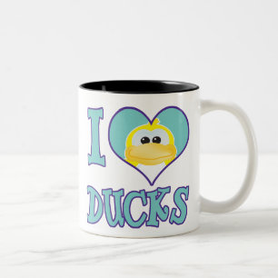 Ich liebe Enten Zweifarbige Tasse