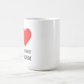 Ich liebe Erdbeereiscreme Kaffeetasse (Mittel)