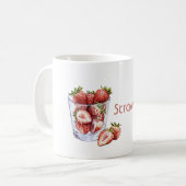 Ich liebe Erdbeeren Kaffeetasse (Vorderseite Links)