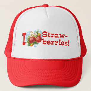 Ich liebe Erdbeeren Truckerkappe
