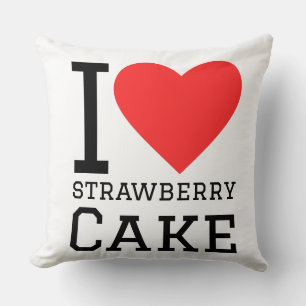 Ich liebe Erdbeerkuchen  Kissen