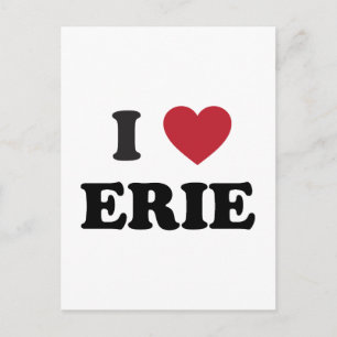 Ich liebe Erie Pennsylvania Postkarte