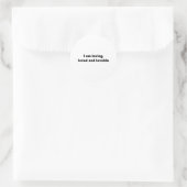 Ich liebe es - Affirmations Classic Round Sticker (Tasche)