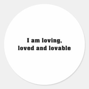 Ich liebe es - Affirmations Classic Round Sticker