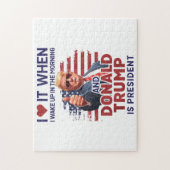 Ich Liebe es, als ich Weckte und Trump Präsident F Puzzle (Vertikal)