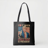 Ich Liebe es, als ich Weckte und Trump Präsident i Tasche (Vorderseite)