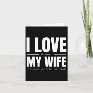 Ich Liebe es, als meine Ehefrau mir beim Fußballsc Karte