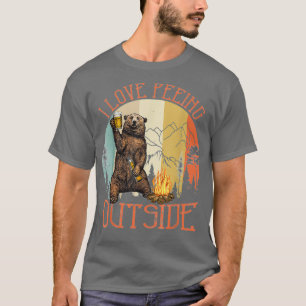 Ich liebe es, draußen zu pinkeln, lustiger Bär tri T-Shirt