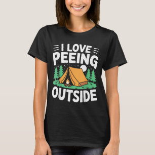 Ich liebe es, draußen zu pinkeln, lustiger Wanders T-Shirt