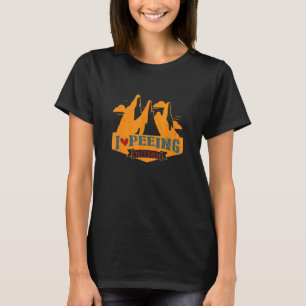 Ich liebe es, draußen zu pinkeln, lustiges Camping T-Shirt
