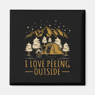 Ich liebe es, draußen zu pinkeln, lustiges Wandern Magnet