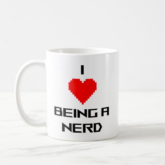 Ich liebe es, ein Nerd zu sein Kaffeetasse (Links)