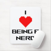 Ich liebe es, ein Nerd zu sein Mousepad (Mit Mouse)
