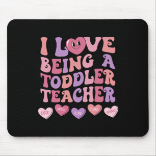 Ich liebe es, ein Valentinstag-Lehrer für Kleinkin Mousepad