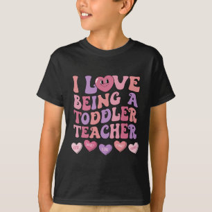Ich liebe es, ein Valentinstag-Lehrer für Kleinkin T-Shirt