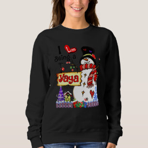Ich liebe es, ein Yaya-Schneemann-Weihnachten Xmas Sweatshirt
