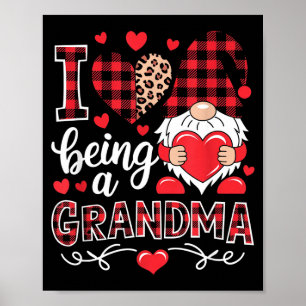 Ich liebe es, eine Oma-Gnome passende Familien-Val Poster