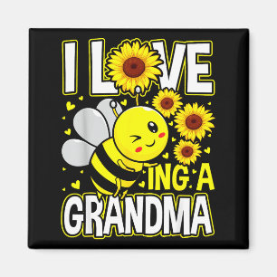 Ich liebe es, eine Oma-Sonnenblumenbiene zu sein, Magnet