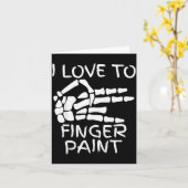 Ich liebe es, mit Fingern zu malen, ich male Skele Karte (Gelbe Blume)