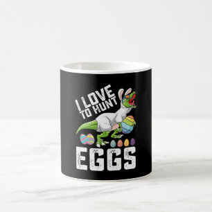 Ich liebe es, Ostereier-Dinosaurier-T-Rex zu jagen Kaffeetasse