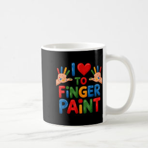 Ich liebe es, Paare mit Fingern zu malen Kunstlehr Kaffeetasse