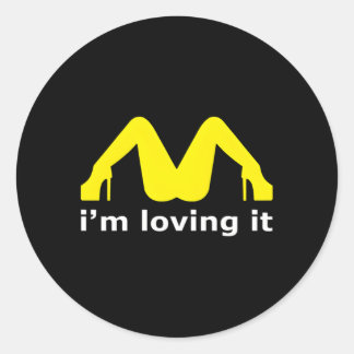 Ich liebe es runder aufkleber