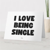 Ich liebe es, Single zu sein Karte (Rückseite)