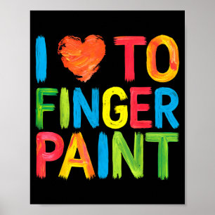 Ich liebe es, Valentinstag-Pärchen mit Fingern zu Poster