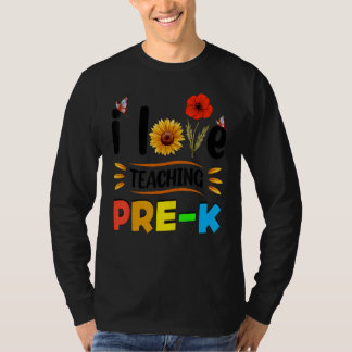 Ich liebe es, Vorschulsonnenblumen für Vorschulleh T-Shirt