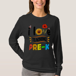 Ich liebe es, Vorschulsonnenblumen für Vorschulleh T-Shirt
